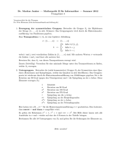 Dr. Markus Junker — Mathematik II für Informatiker — Sommer 2012