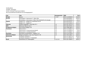 Schulbuchliste Klasse 7 2013-14 - Eichendorff