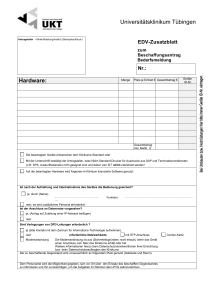 EDV-Zusatzblatt zum Beschaffungsantrag / Bedarfsmeldung Nr.