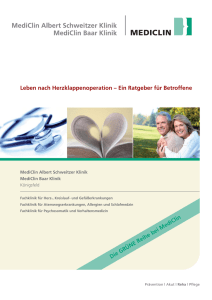 Leben nach Herzklappenoperation - MediClin Albert Schweitzer Klinik