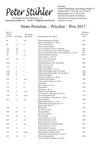 Netto Preisliste – Pricelist – Prix 2017