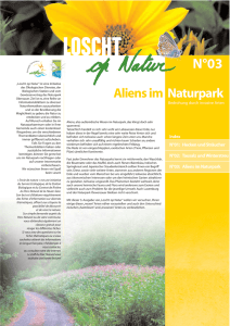 Aliens im Naturpark - Webseite Naturpark