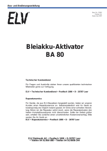 Bleiakku-Aktivator BA 80