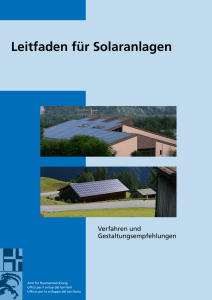 Leitfaden für Solaranlagen