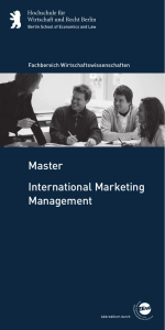 International Marketing Management Master
