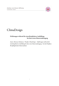 ClimaDesign - Andrea von Braun Stiftung