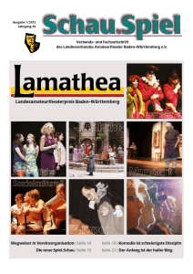 Ausgabe 01.2012 Lamathea Wegweiser in Verreinsorganisation Die
