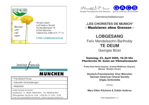 Programm - Munich International Choral Society