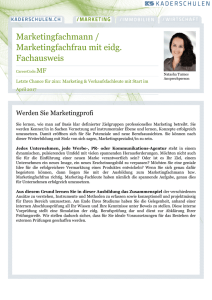 Marketingfachmann / Marketingfachfrau mit eidg