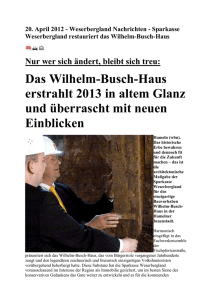 Nur wer sich ändert, bleibt sich treu: Das Wilhelm-Busch