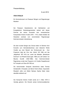 Pressemitteilung 6.Juni 2014 VIVA VIVALDI