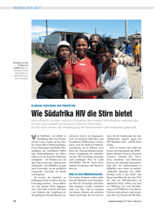 Wie Südafrika HIV die Stirn bietet