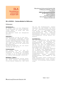 Dienstleistung Lebensmittel Analytik GbR DLA 28/2014 - dla