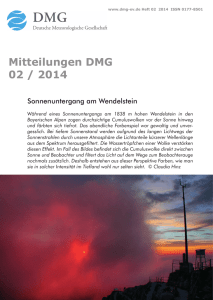 Mitteilungen DMG 02 / 2014 - Deutsche Meteorologische