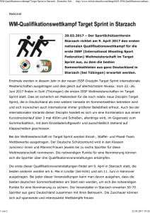 WM-Qualifikationswettkampf Target Sprint in Starzach