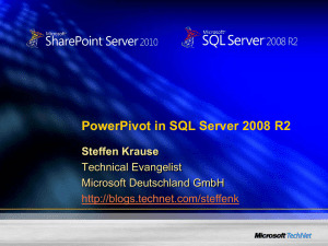 PowerPivot in SQL Server 2008 R2 Teil 2: Die Serverseite