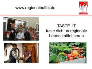 TASTE IT - Taste dich an regionale Lebensmittel heran