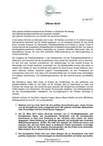 Offener Brief - PulseOfEurope
