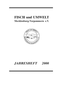 Jahresheft 2000 - Fisch und Umwelt Mecklenburg