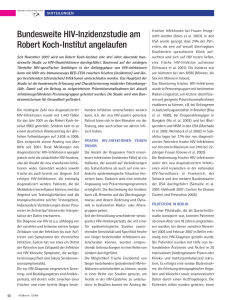 Bundesweite HIV-Inzidenzstudie am Robert Koch