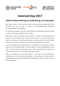Asteroid Day 2017 - Universität Wien