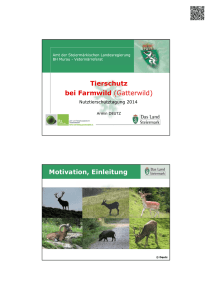 Tierschutz bei Farmwild - HBLFA Raumberg