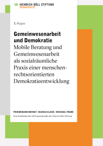 Gemeinwesenarbeit und Demokratie - Heinrich-Böll