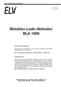 Bleiakku-Lade-Aktivator BLA 1000