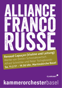 Alliance Franco Russe - Kammerorchester Basel
