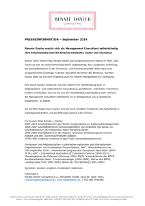 PRESSEINFORMATION – September 2014