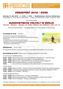 vesakfest 2012 / 2556 - Buddhismus in Berlin
