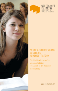 master-studiengang business administration - IDW