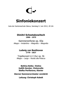 Sinfoniekonzert - Glarner Kammerorchester