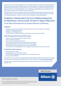 Praktikant / Werkstudent (m/w) im Marktmanagement für Marketing