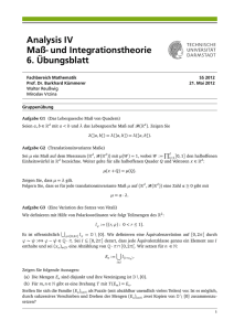 Analysis IV Maß - TU Darmstadt/Mathematik
