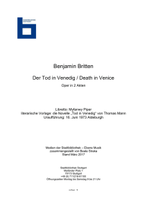 Tod in Venedig - Stadtbibliothek Stuttgart