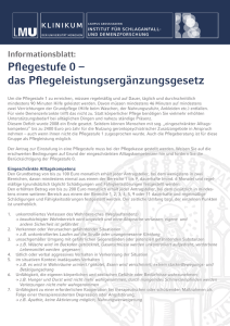 Informationsblatt: Pflegestufe 0 - Klinikum der Universität München