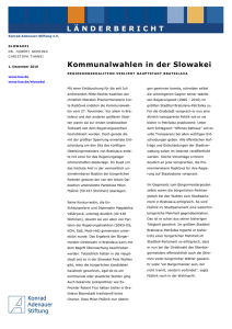 Kommunalwahlen in der Slowakei - Konrad-Adenauer
