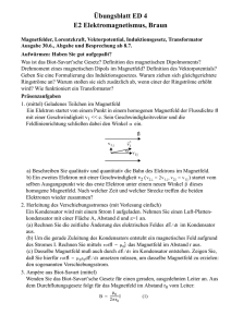 Übungsblatt ED 4 E2 Elektromagnetismus, Braun