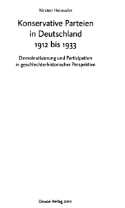 Konservative Parteien in Deutschland 1912 bis 1933