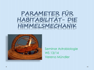 Seminar Astrobiologie WS 13/14 Verena Mündler