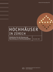 Faltblatt Richtlinien «Hochhäuser in Zürich».