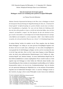 Heidegger-Vortrag - Version für die Publikation