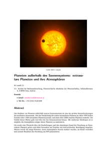 extrasolare Planeten und ihre Atmosphären