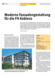 Moderne Fassadengestaltung für die FH Koblenz
