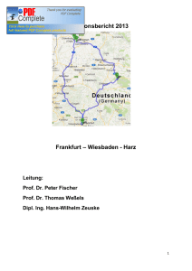 Exkursionsbericht 2013 Frankfurt – Wiesbaden