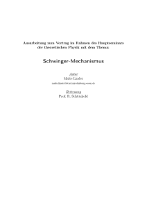 Schwinger-Mechanismus - an der Universität Duisburg