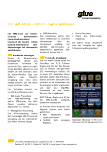 SBB SMS-Alarm – Infos zu Zugsverspätungen