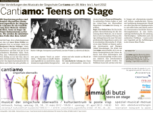 Cantiamo: Teens on Stage