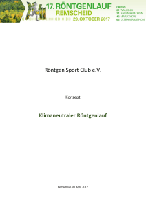 Röntgen Sport Club e.V. Klimaneutraler Röntgenlauf